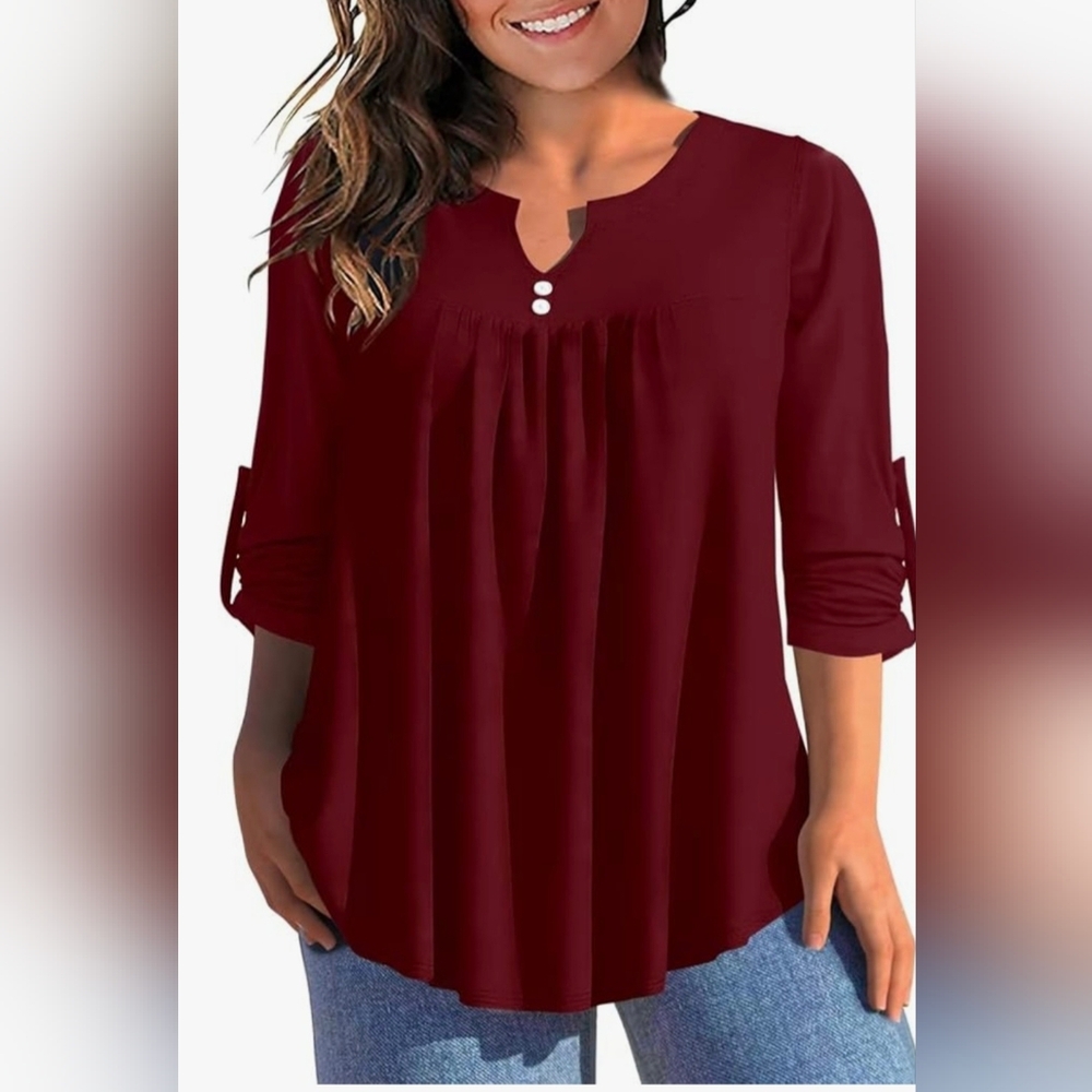 Women's Burgundy Top